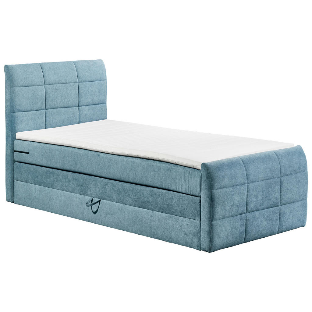 MID.YOU POSTEL BOXSPRING, 100/200 cm, modrá