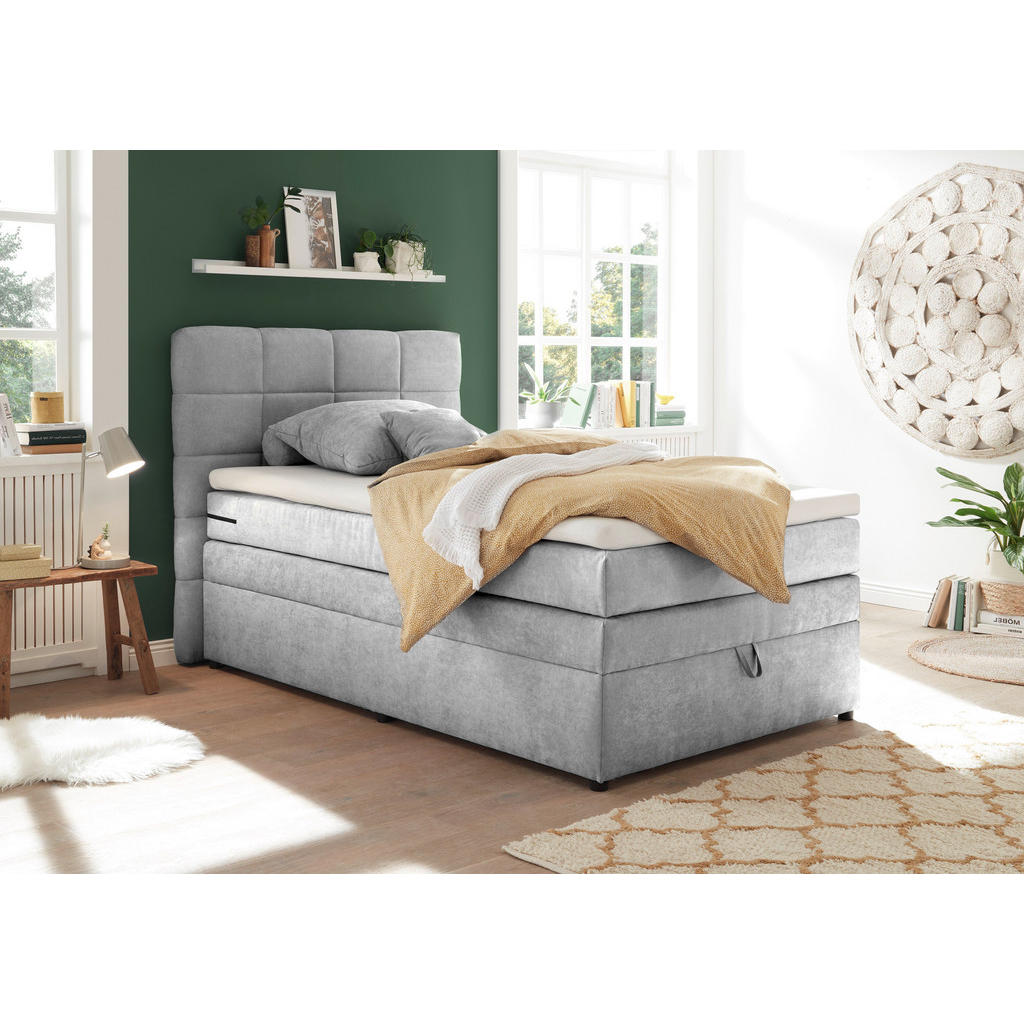 MID.YOU POSTEL BOXSPRING, 120/200 cm, barvy stříbra