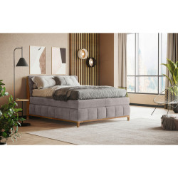 MID.YOU POSTEL BOXSPRING, 160/200 cm, šedohnědá