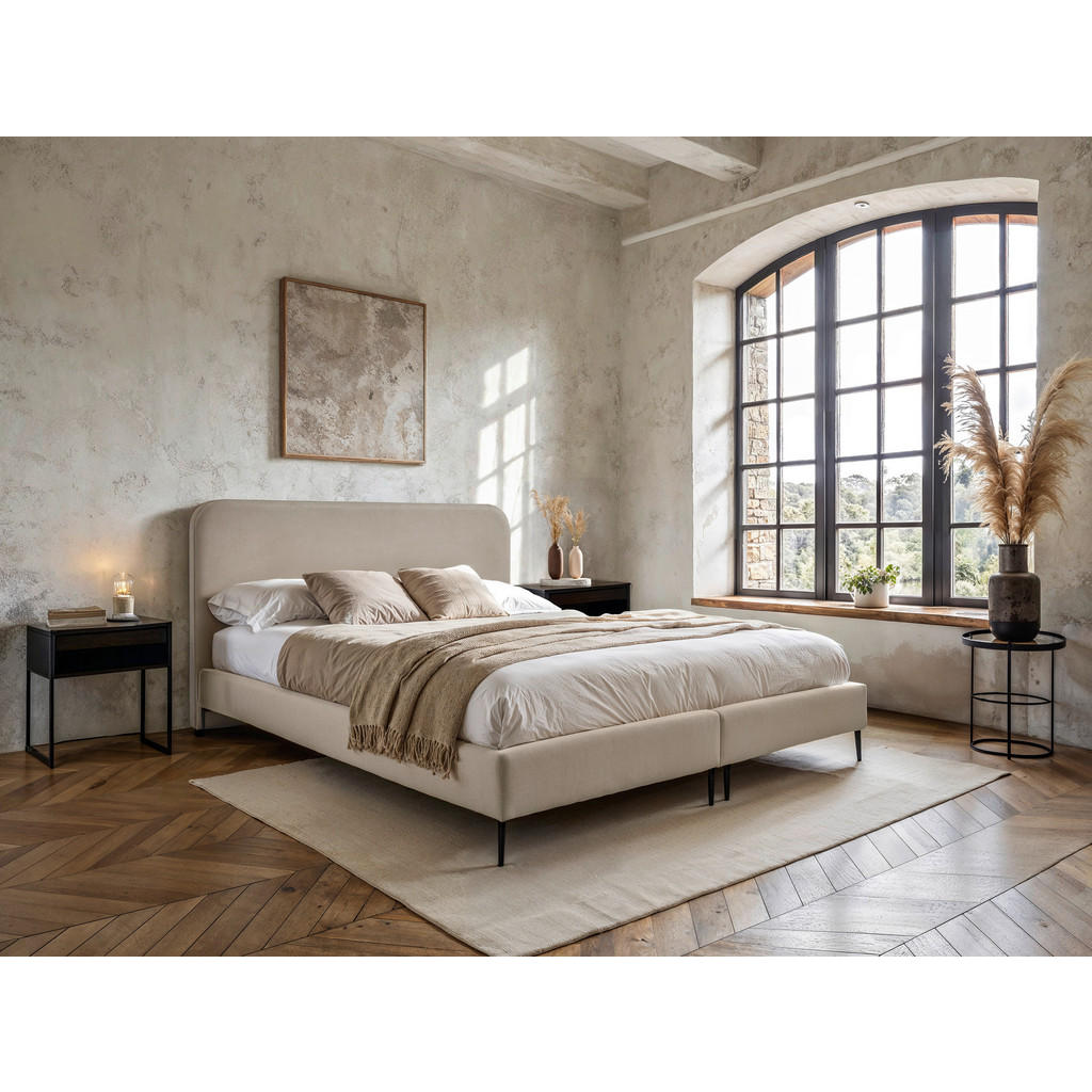MID.YOU POSTEL BOXSPRING, 180/200 cm, béžová