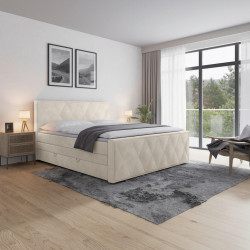 MID.YOU POSTEL BOXSPRING, 180/200 cm, bílá