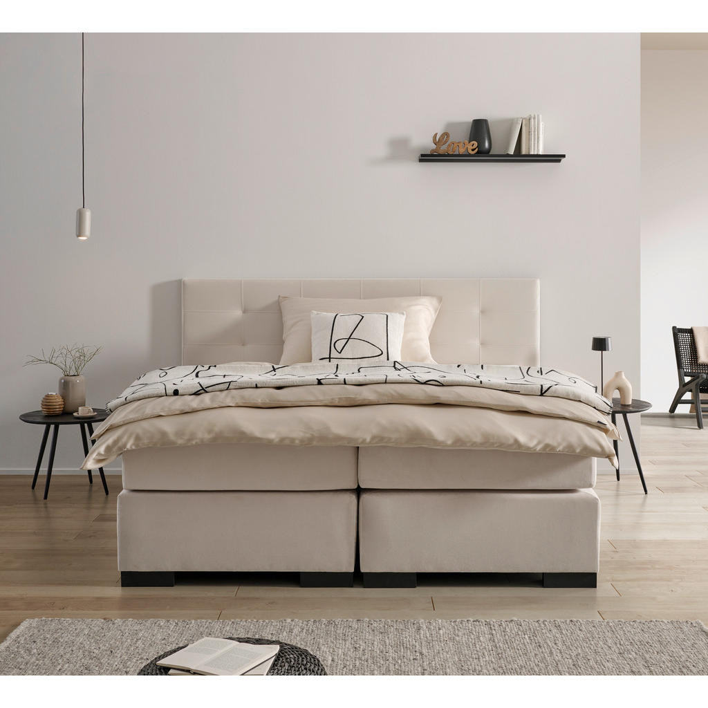 MID.YOU POSTEL BOXSPRING, 180/200 cm, krémová