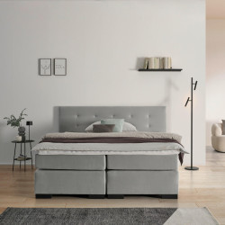 MID.YOU POSTEL BOXSPRING, 180/200 cm, šedá