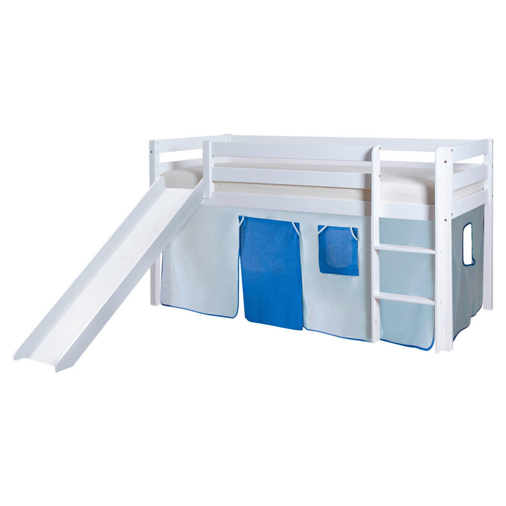 MID.YOU POSTEL S PROSTOREM NA HRANÍ, 90/200 cm bílá, světle modrá, tmavě modrá