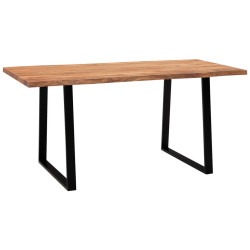 MID.YOU PSACÍ STŮL, černá, barvy akácie, 140/80/76 cm
