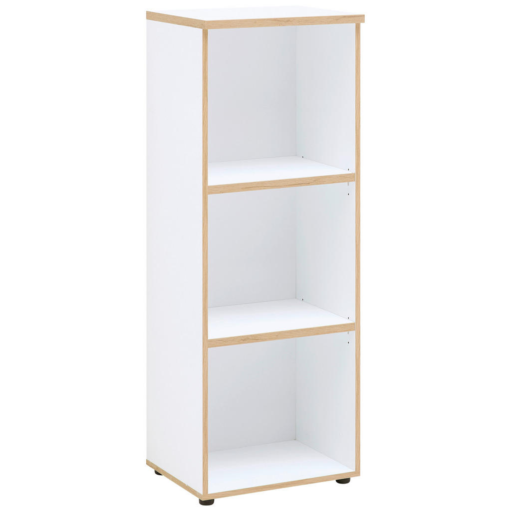 MID.YOU REGÁL NA DOKUMENTY, bílá, dub artisan, 45/122/38 cm