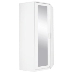 MID.YOU ROHOVÁ ŠATNÍ SKŘÍŇ, bílá, 91,4/212/55,2 cm