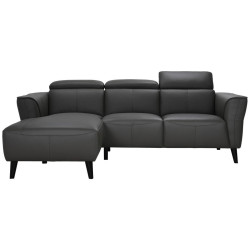 MID.YOU ROHOVÁ SEDAČKA, kůže, šedá