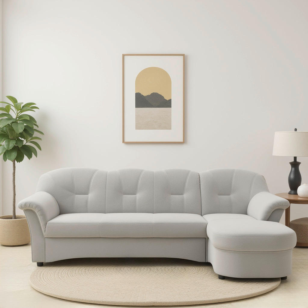 MID.YOU ROHOVÁ SEDAČKA, textil, barvy stříbra