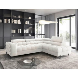 MID.YOU ROHOVÁ SEDAČKA, textil, bílá