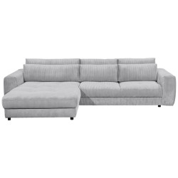 MID.YOU ROHOVÁ SEDAČKA, textil, kompozitní dřevo, světle šedá