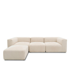 MID.YOU ROHOVÁ SEDAČKA, textil, krémová
