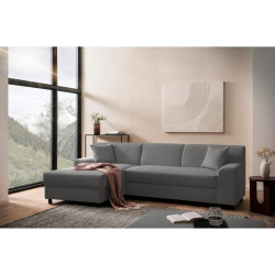 MID.YOU ROHOVÁ SEDAČKA, textil, šedá