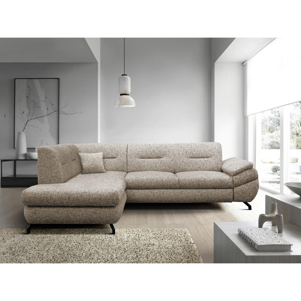 MID.YOU ROHOVÁ SEDAČKA, textil, světle hnědá