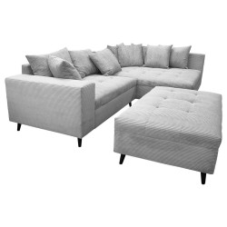 MID.YOU ROHOVÁ SEDAČKA, textil, světle šedá