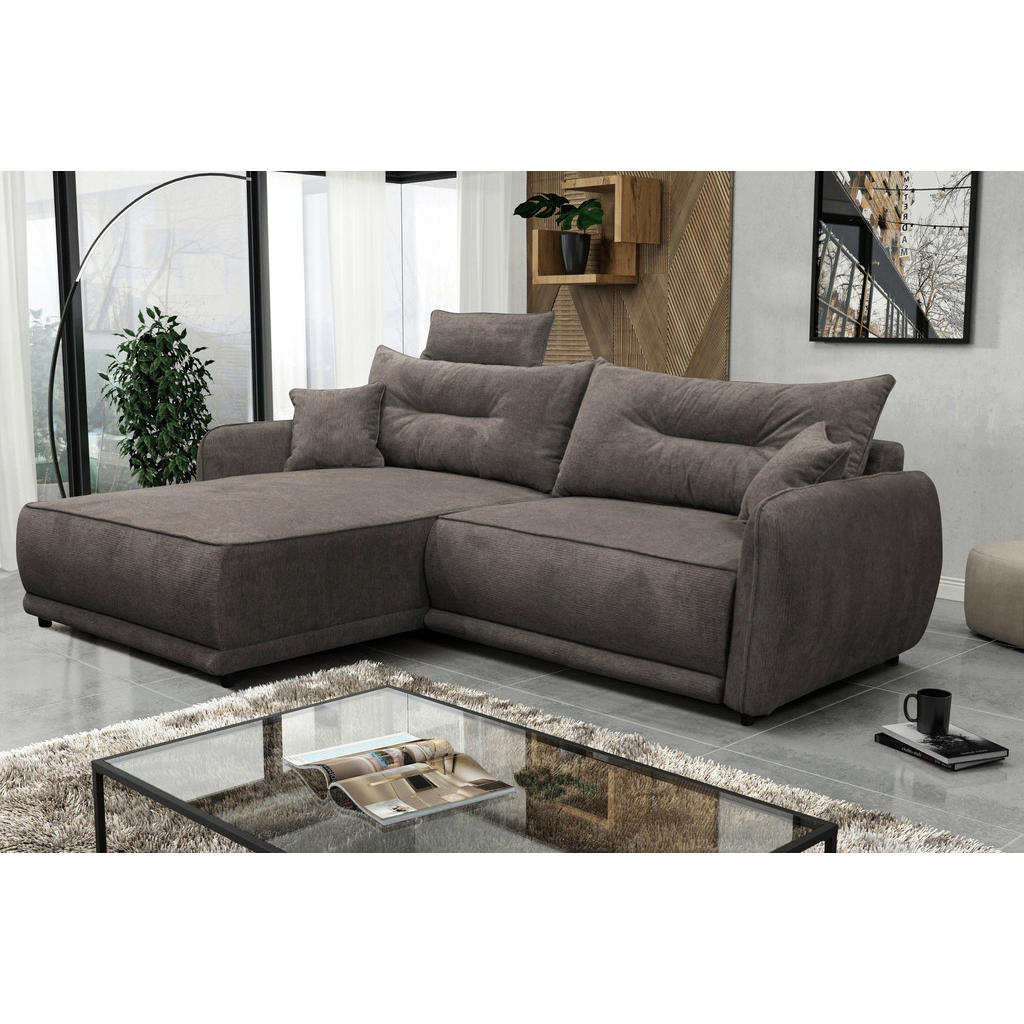 MID.YOU ROHOVÁ SEDAČKA, textil, tmavě šedá