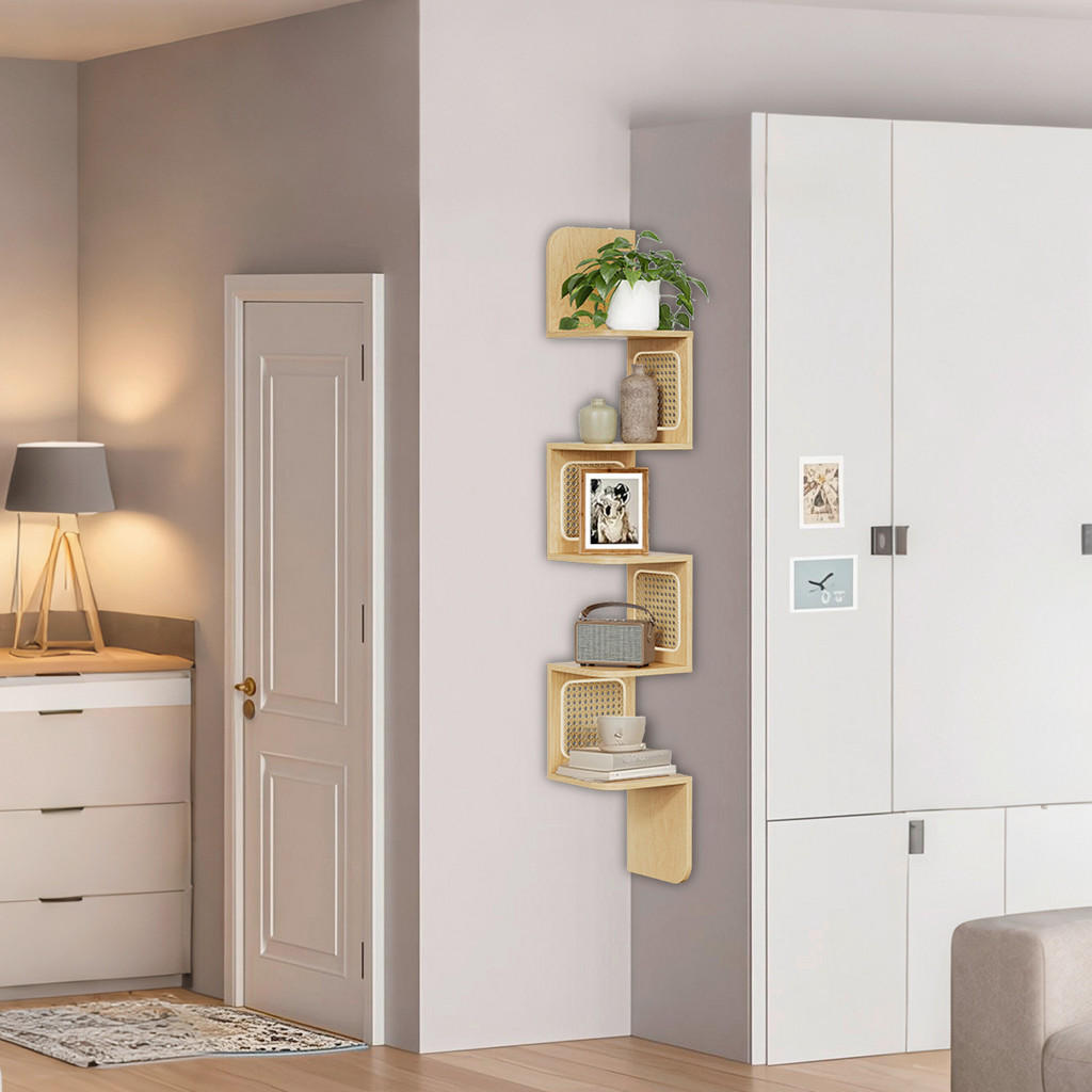 MID.YOU ROHOVÝ REGÁL, barvy dubu, 20/126/20 cm