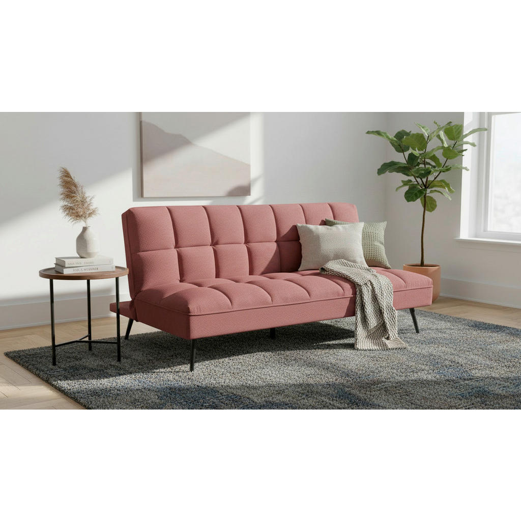 MID.YOU ROZKLÁDACÍ POHOVKA, textil, tmavě červená