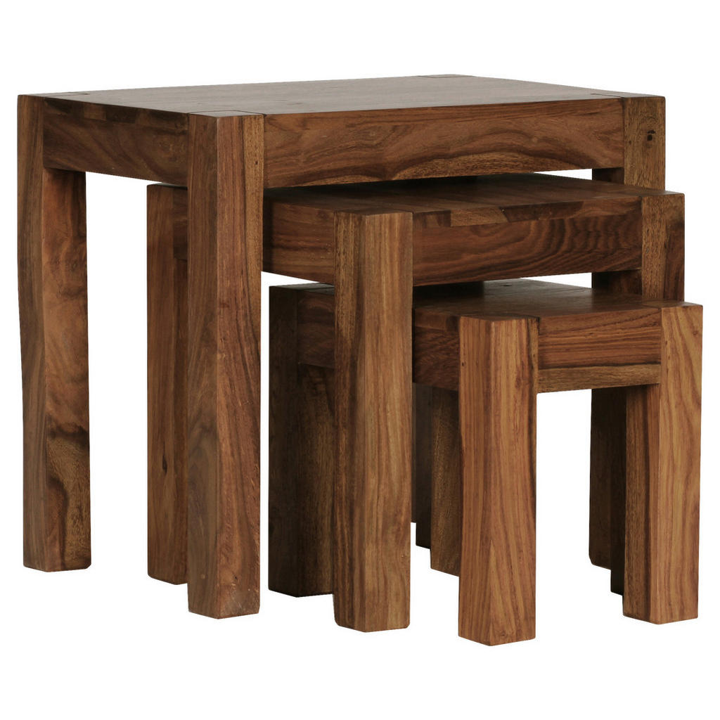 MID.YOU SADA ODKLÁDACÍCH STOLKŮ, sheesham, barvy sheesham