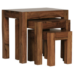 MID.YOU SADA ODKLÁDACÍCH STOLKŮ, sheesham, barvy sheesham