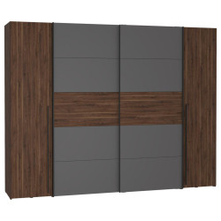 MID.YOU ŠATNÍ SKŘÍŇ, šedá, barvy vlašských ořechů, 270/210/61 cm