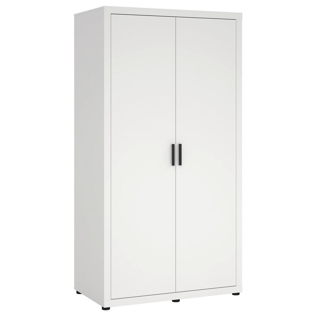 MID.YOU ŠATNÍ SKŘÍŇ S OTOČNÝMI DVEŘMI, bílá, 105,1/200,9/59,8 cm