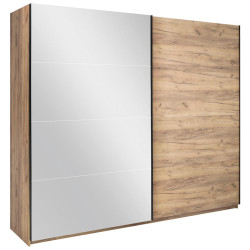 MID.YOU ŠATNÍ SKŘÍŇ S POSUVNÝMI DVEŘM, barvy dubu, 250/210/62 cm