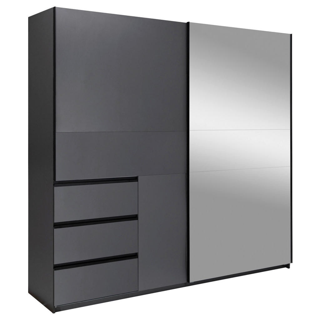 MID.YOU ŠATNÍ SKŘÍŇ S POSUVNÝMI DVEŘM, barvy grafitu, 215/205/61,5 cm