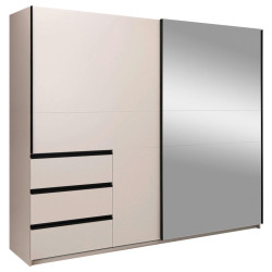 MID.YOU ŠATNÍ SKŘÍŇ S POSUVNÝMI DVEŘM, kašmírová, 250/205/61,5 cm