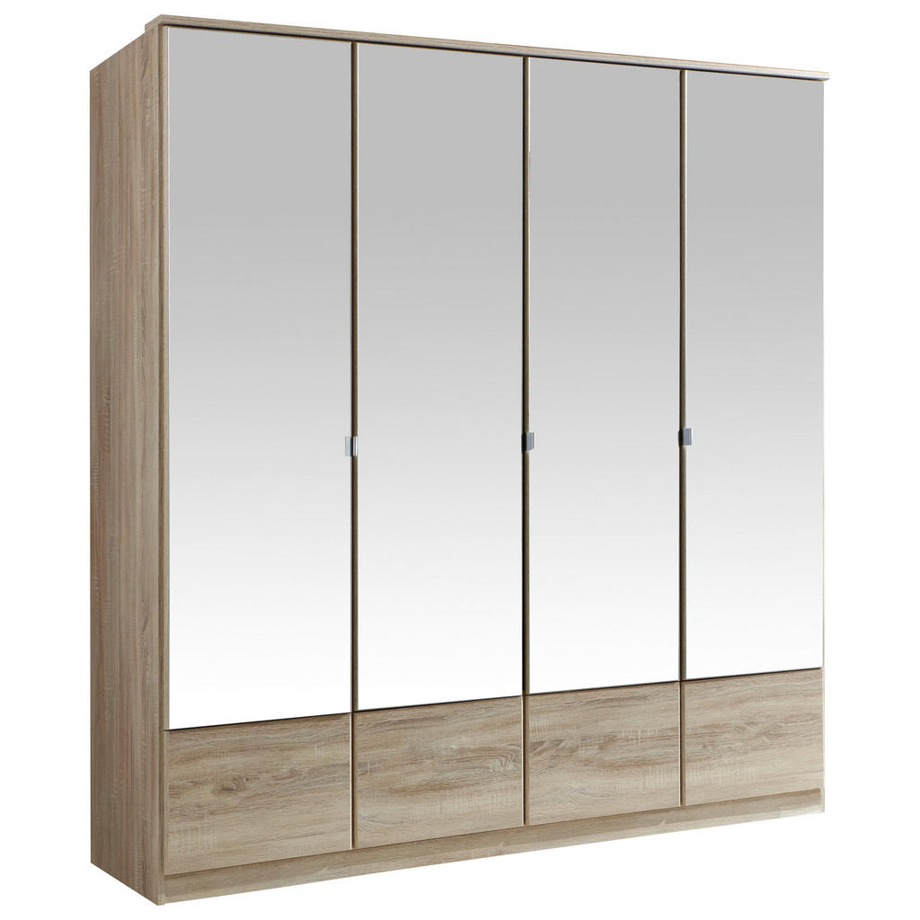 MID.YOU ŠATNÍ SKŘÍŇ SE ZRCADLEM, barvy dubu, 180/199/58 cm