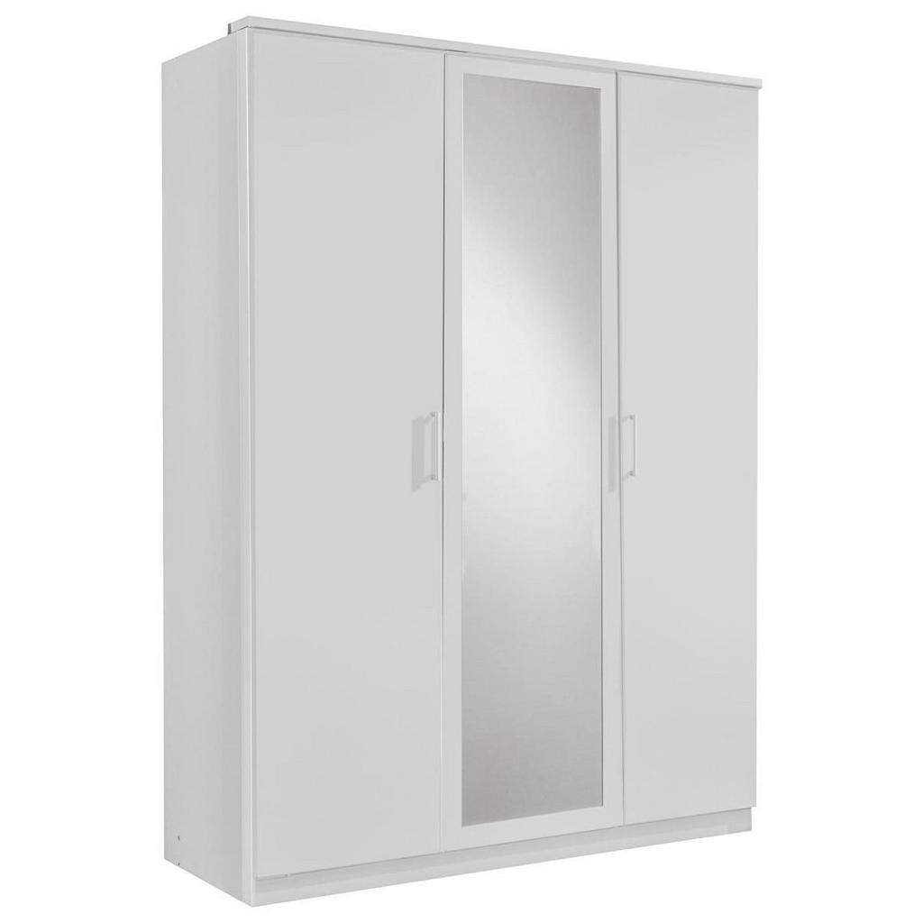 MID.YOU ŠATNÍ SKŘÍŇ SE ZRCADLEM, bílá, 135/199/58 cm