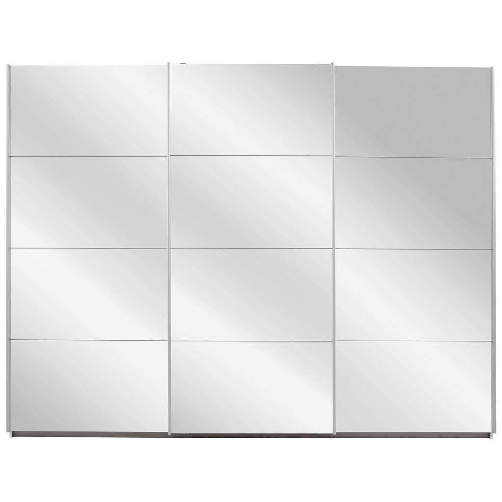 MID.YOU ŠATNÍ SKŘÍŇ SE ZRCADLEM, bílá, 271/210/62 cm