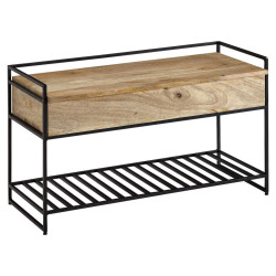 MID.YOU SEDACÍ LAVICE, hnědá, mangové dřevo, 90/52/38 cm