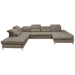 MID.YOU SEDACÍ SOUPRAVA, textil, šedavě hnědá