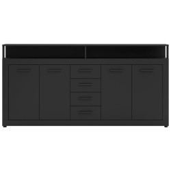 MID.YOU ŠIROKÁ KOMODA, antracitová, 190/96/32 cm