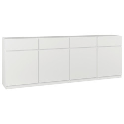 MID.YOU ŠIROKÁ KOMODA, bílá, 225/82,5/40 cm