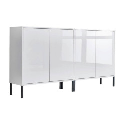 MID.YOU ŠIROKÁ KOMODA, bílá, vysoce lesklá bílá, 158/86/33 cm