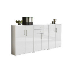 MID.YOU SKŘÍŇ NA ŠANONY, bílá, vysoce lesklá bílá, 253,2/113,6/33 cm