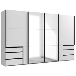 MID.YOU SKŘÍŇ S POSOUVACÍMI DVEŘMI, bílá, 350/216/65 cm