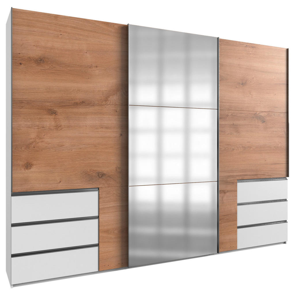 MID.YOU SKŘÍŇ S POSOUVACÍMI DVEŘMI, bílá, barvy dubu, 300/236/65 cm