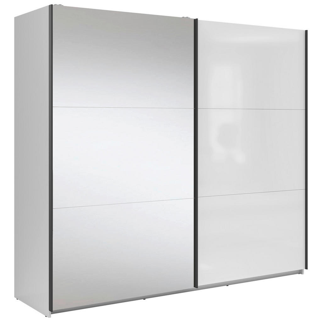 MID.YOU SKŘÍŇ S POSOUVACÍMI DVEŘMI, vysoce lesklá bílá, čiré, 220/195,5/60 cm