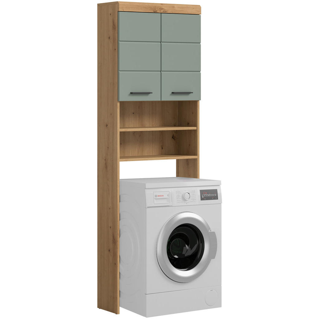 MID.YOU SKŘÍŇKA NAD PRAČKU, šalvějově zelená, dub artisan
