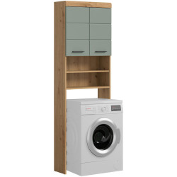 MID.YOU SKŘÍŇKA NAD PRAČKU, šalvějově zelená, dub artisan