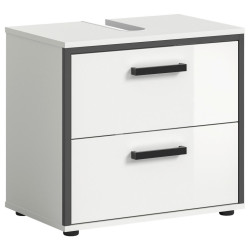 MID.YOU SKŘÍŇKA POD UMYVADLO, vysoce lesklá bílá, vysoce lesklá bílá, 60/55/37 cm