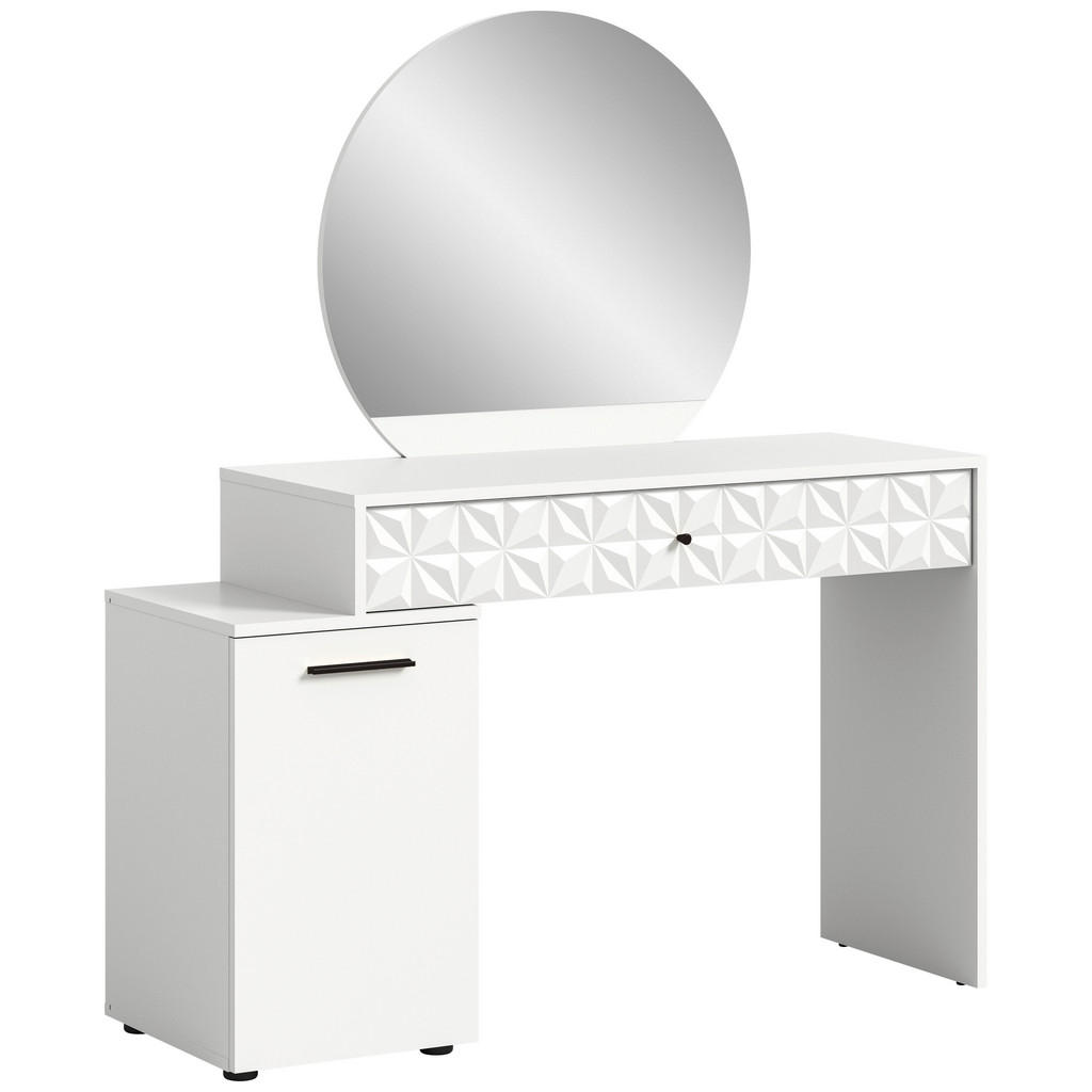 MID.YOU TOALETNÍ STOLEK, bílá, vysoce lesklá bílá, 117/137/42 cm