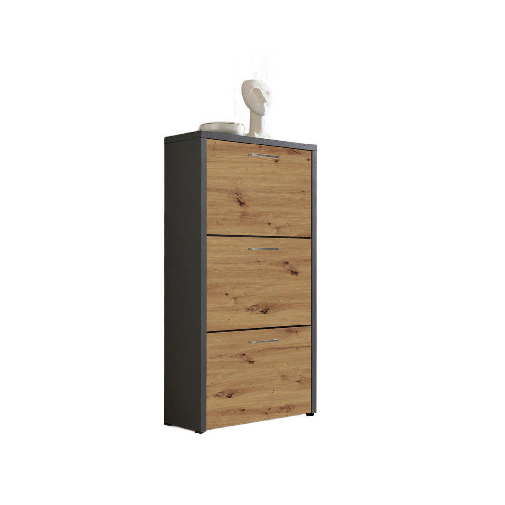 MID.YOU VYKLÁPĚCÍ BOTNÍK, antracitová, dub artisan, 61/115/25 cm