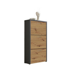 MID.YOU VYKLÁPĚCÍ BOTNÍK, antracitová, dub artisan, 61/115/25 cm