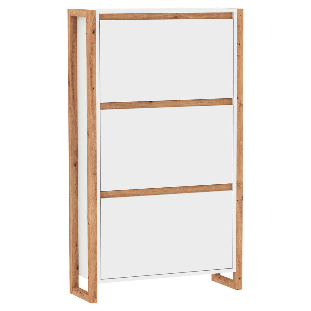 MID.YOU VYKLÁPĚCÍ BOTNÍK, bílá, dub artisan, 70/125/25 cm