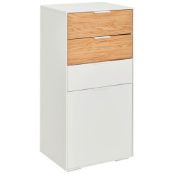 MID.YOU VYSOKÁ KOMODA, dub, bílá, barvy dubu, 52/104/40 cm