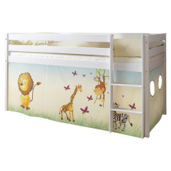 MID.YOU VYSOKÁ POSTEL, 90/200 cm vícebarevná, bílá